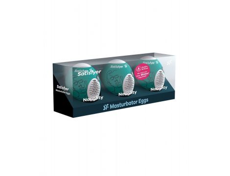Masturbator jajka Satisfyer Naughty 3 sztuki ciemnozielony - 2